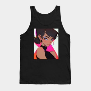 Feisty Fashionista - Pop Art Portrait - AI Tank Top